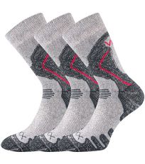 Unisex trekingové ponožky - 3 páry Limit III Voxx světle šedá
