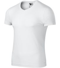 Pánské triko Slim fit V-NECK Malfini bílá