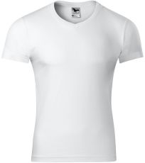 Pánské triko Slim fit V-NECK Malfini bílá