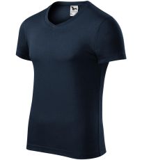 Pánské triko Slim fit V-NECK Malfini námořní modrá