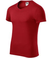 Pánské triko Slim fit V-NECK Malfini červená