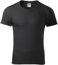 Pánské triko Slim fit V-NECK Malfini eben šedá