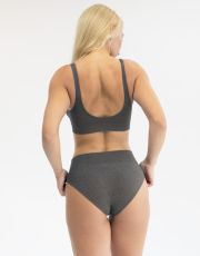 Kalhotky klasické se širokým bokem 00039P GINA Šedá-bílá