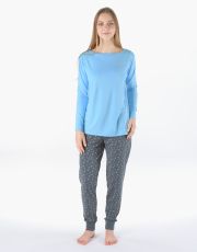 Dámské dlouhé pyžamo 19179P GINA