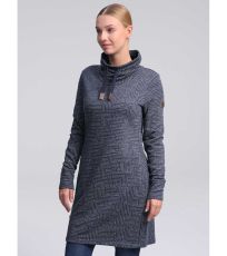 Dámské mikinové šaty EBUNKA LOAP Mood Indigo Melange | Brown