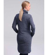 Dámské mikinové šaty EBUNKA LOAP Mood Indigo Melange | Brown