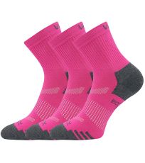 Sportovní slabé ponožky - 3 páry Boaz VoXX® magenta