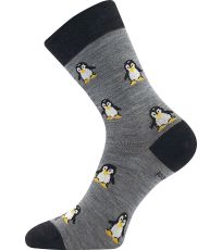 Dámské vlněné merino ponožky Sněženka Voxx tučňáci