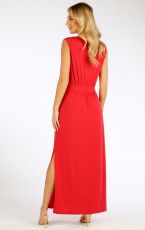 Dámské dlouhé šaty bez rukávu 5G023 LITEX červená