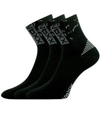 Unisex sportovní ponožky - 3 páry Codex Voxx černá