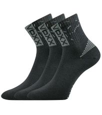 Unisex sportovní ponožky - 3 páry Codex Voxx tmavě šedá