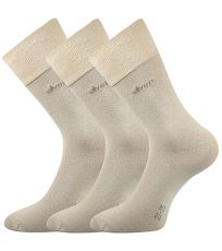 Unisex ponožky s volným lemem - 3 páry Desilve Lonka béžová