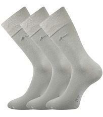 Unisex ponožky s volným lemem - 3 páry Desilve Lonka světle šedá