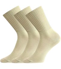 Unisex ponožky s volným lemem - 3 páry Diarten Boma béžová