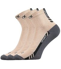 Unisex sportovní ponožky - 3 páry Pius Voxx béžová