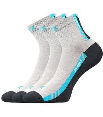 Unisex sportovní ponožky - 3 páry Pius Voxx světle šedá