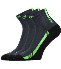 Unisex sportovní ponožky - 3 páry Pius Voxx tmavě šedá