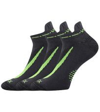 Unisex sportovní ponožky - 3 páry Rex 10 Voxx tmavě šedá