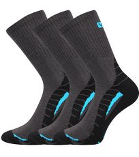 Unisex froté ponožky - 3 páry Trim VoXX® tmavě šedá