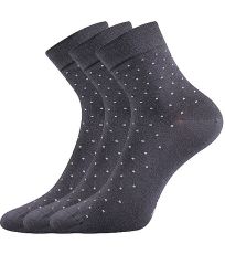 Dámské ponožky s volným lemem - 3 páry Fiona Lonka tmavě šedá