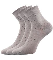 Dámské ponožky s volným lemem - 3 páry Fiona Lonka světle šedá