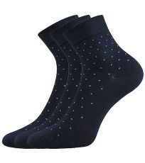 Dámské ponožky s volným lemem - 3 páry Fiona Lonka tmavě modrá