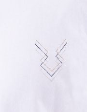 Pánské dlouhé pyžamo 79195P GINA Bílá-lékořice