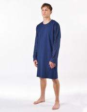 Pánská noční košile s dlouhým rukávem 79203P GINA Lékořice-bílá