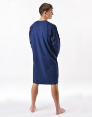 Pánská noční košile s dlouhým rukávem 79203P GINA Lékořice-bílá