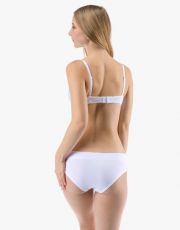 Dámské francouzské kalhotky 14162P GINA Bílá-bordo