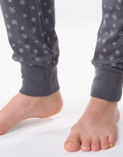 Dámské dlouhé pyžamo 19179P GINA Poměnková-tm. šedá