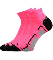 Unisex sportovní ponožky - 3 páry Flash VoXX® neon růžová