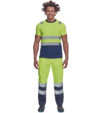 Pánské HI-VIS tričko MONZON Cerva žlutá/navy