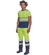 Pánské HI-VIS tričko MONZON Cerva žlutá/navy