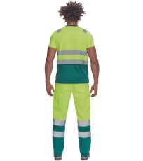 Pánské HI-VIS tričko MONZON Cerva žlutá/zelená