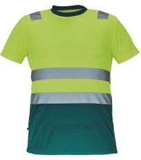 Pánské HI-VIS tričko MONZON Cerva žlutá/zelená