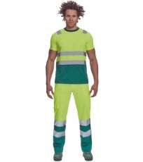 Pánské HI-VIS tričko MONZON Cerva žlutá/zelená