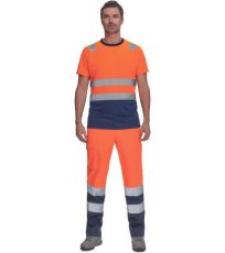 Pánské HI-VIS tričko MONZON Cerva oranžová/navy