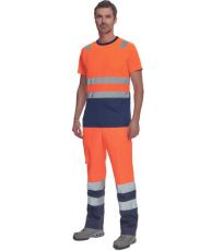 Pánské HI-VIS tričko MONZON Cerva oranžová/navy