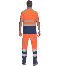 Pánské HI-VIS tričko MONZON Cerva oranžová/navy