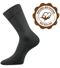 Unisex ponožky z bio bavlny - 3 páry Bioban Lonka tmavě šedá