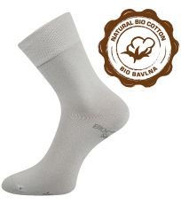 Unisex ponožky z bio bavlny - 3 páry Bioban Lonka světle šedá