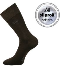 Unisex ponožky s volným lemem - 3 páry Desilve Lonka hnědá