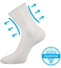 Unisex ponožky s volným lemem - 3 páry Diarten Boma bílá