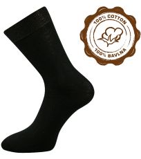 Pánské bavlněné ponožky - 3 páry Habin Lonka černá