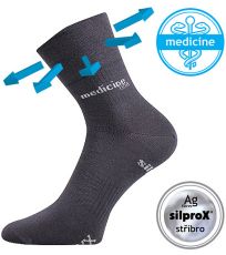 Unisex ponožky s volným lemem Mission Medicine Voxx tmavě šedá