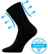 Unisex zdravotní ponožky - 1 pár Zdrav Boma černá