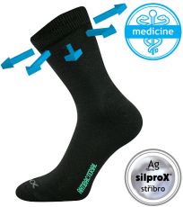 Unisex zdravotní ponožky Zeus zdrav. Voxx černá