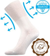 Unisex ponožky - 3 páry Zdravan Lonka bílá