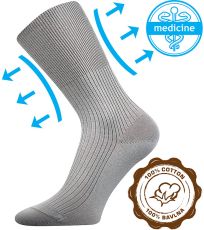 Unisex ponožky - 3 páry Zdravan Lonka světle šedá